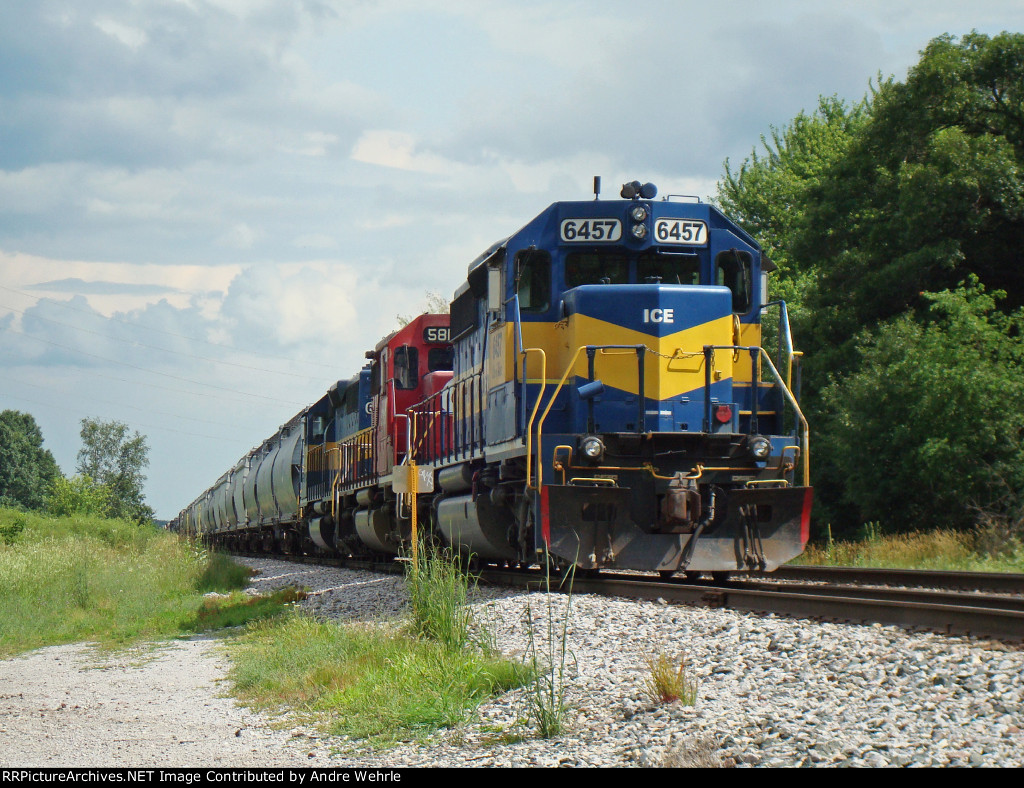 ICE 6457 on 487 parked in the East Siding